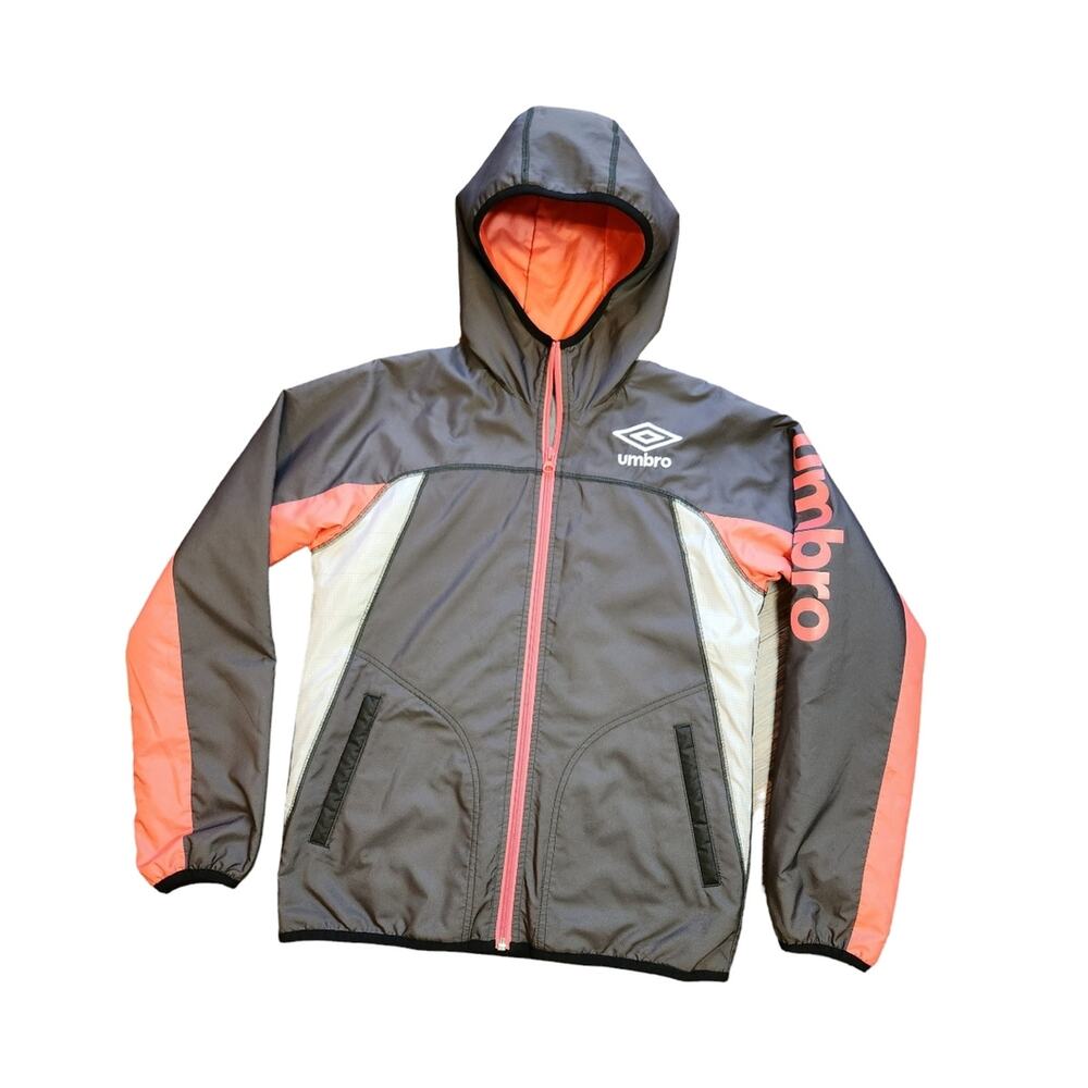 Umbro jacket windbreaker with hood gray size S